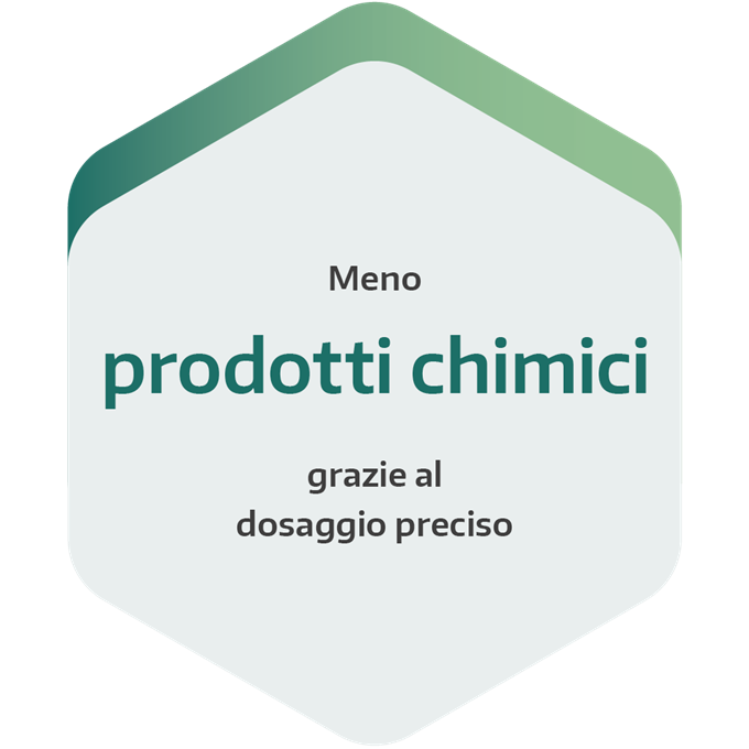 Meno sostanze chimiche: dosaggio automatico